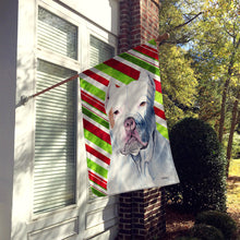 Load image into Gallery viewer, Pit Bull Candy Cane Holiday Christmas Flag Canvas House Size