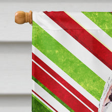 Load image into Gallery viewer, Pit Bull Candy Cane Holiday Christmas Flag Canvas House Size