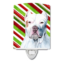 Load image into Gallery viewer, Pit Bull Candy Cane Holiday Christmas Ceramic Night Light SC9341CNL