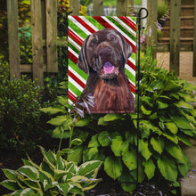 Load image into Gallery viewer, Labrador Candy Cane Holiday Christmas Garden Flag – Decorative Outdoor Yard Flag