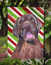 Load image into Gallery viewer, Labrador Candy Cane Holiday Christmas Garden Flag – Decorative Outdoor Yard Flag