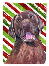 Load image into Gallery viewer, Labrador Candy Cane Holiday Christmas Garden Flag – Decorative Outdoor Yard Flag