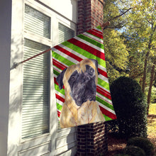 Load image into Gallery viewer, Mastiff Candy Cane Holiday Christmas Flag Canvas House Size