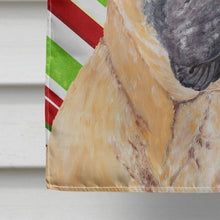 Load image into Gallery viewer, Mastiff Candy Cane Holiday Christmas Flag Canvas House Size