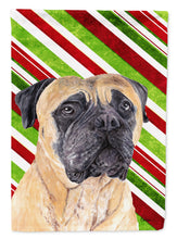Load image into Gallery viewer, Mastiff Candy Cane Holiday Christmas Flag Canvas House Size