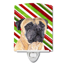 Load image into Gallery viewer, Mastiff Candy Cane Holiday Christmas Ceramic Night Light SC9345CNL
