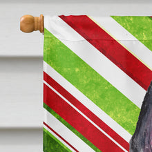 Load image into Gallery viewer, Scottish Terrier Candy Cane Holiday Christmas Flag Canvas House Size