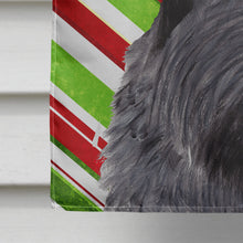 Load image into Gallery viewer, Scottish Terrier Candy Cane Holiday Christmas Flag Canvas House Size
