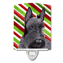 Load image into Gallery viewer, Scottish Terrier Candy Cane Holiday Christmas Ceramic Night Light SC9346CNL
