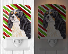 Load image into Gallery viewer, Cavalier Spaniel Candy Cane Holiday Christmas Ceramic Night Light SC9351CNL