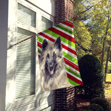 Load image into Gallery viewer, Belgian Tervuren Candy Cane Holiday Christmas Flag Canvas House Size