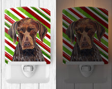 Load image into Gallery viewer, German Shorthaired Pointer Candy Cane Holiday Christmas Ceramic Night Light SC9355CNL