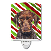 Load image into Gallery viewer, German Shorthaired Pointer Candy Cane Holiday Christmas Ceramic Night Light SC9355CNL