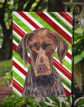 Load image into Gallery viewer, German Shorthaired Pointer Candy Cane Holiday Christmas Garden Flag – Decorative Outdoor Yard Flag