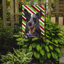 Load image into Gallery viewer, Australian Cattle Dog Candy Cane Holiday Christmas Garden Flag – Decorative Outdoor Yard Flag