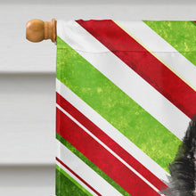 Load image into Gallery viewer, Belgian Sheepdog Candy Cane Holiday Christmas Flag Canvas House Size
