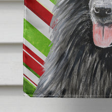 Load image into Gallery viewer, Belgian Sheepdog Candy Cane Holiday Christmas Flag Canvas House Size