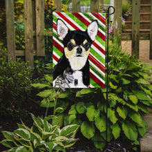 Load image into Gallery viewer, Chihuahua Candy Cane Holiday Christmas Garden Flag – Decorative Outdoor Yard Flag