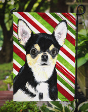 Load image into Gallery viewer, Chihuahua Candy Cane Holiday Christmas Garden Flag – Decorative Outdoor Yard Flag
