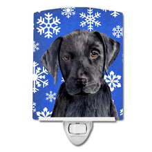 Load image into Gallery viewer, Labrador Winter Snowflakes Holiday Ceramic Night Light SC9364CNL