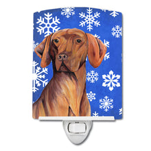 Load image into Gallery viewer, Vizsla Winter Snowflakes Holiday Ceramic Night Light SC9378CNL