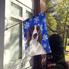 Load image into Gallery viewer, Welsh Springer Spaniel Winter Snowflakes Flag Canvas House Size