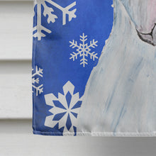 Load image into Gallery viewer, Pit Bull Winter Snowflakes Holiday Flag Canvas House Size