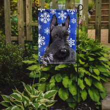 Load image into Gallery viewer, Scottish Terrier Winter Snowflakes Holiday Garden Flag – Decorative Outdoor Yard Flag