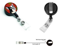 Load image into Gallery viewer, Boston Terrier Red Green Snowflakes Christmas Retractable Badge Reel SC9400BR