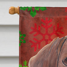 Load image into Gallery viewer, Dachshund Red Green Snowflake Holiday Christmas Flag Canvas House Size