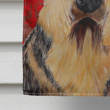 Load image into Gallery viewer, Airedale Red Green Snowflakes Christmas Flag Canvas House Size