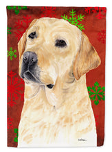 Load image into Gallery viewer, Labrador Red Green Snowflake Holiday Christmas Flag Canvas House Size