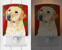 Load image into Gallery viewer, Labrador Red and Green Snowflakes Holiday Christmas Ceramic Night Light SC9416CNL