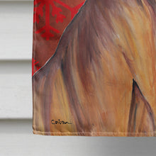 Load image into Gallery viewer, Vizsla Red and Green Snowflakes Holiday Christmas Flag Canvas House Size