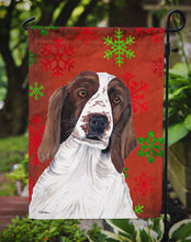 Load image into Gallery viewer, Welsh Springer Spaniel Red  Green Snowflakes Holiday Christmas Garden Flag – Decorative Outdoor Yard Flag