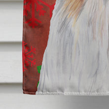 Load image into Gallery viewer, Shih Tzu Red and Green Snowflakes Holiday Christmas Flag Canvas House Size