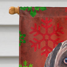 Load image into Gallery viewer, Labrador Red Green Snowflake Holiday Christmas Flag Canvas House Size