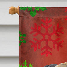 Load image into Gallery viewer, Mastiff Red and Green Snowflakes Holiday Christmas Flag Canvas House Size