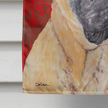 Load image into Gallery viewer, Mastiff Red and Green Snowflakes Holiday Christmas Flag Canvas House Size