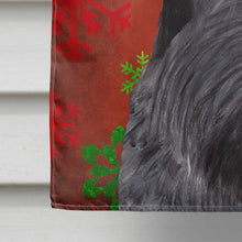 Load image into Gallery viewer, Scottish Terrier Red  Green Snowflakes Holiday Christmas Flag Canvas House Size