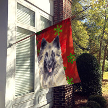 Load image into Gallery viewer, Belgian Tervuren Red  Green Snowflakes Holiday Christmas Flag Canvas House Size