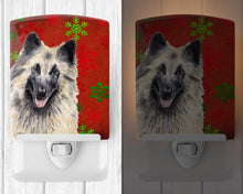 Load image into Gallery viewer, Belgian Tervuren Red and Green Snowflakes Holiday Christmas Ceramic Night Light SC9432CNL