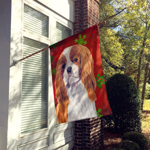Load image into Gallery viewer, Cavalier Spaniel Red  Green Snowflakes Holiday Christmas Flag Canvas House Size