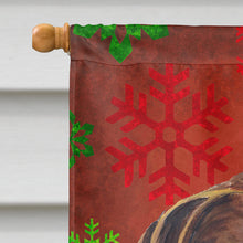 Load image into Gallery viewer, German Shorthaired Pointer Red  Snowflakes Holiday Christmas Flag  House Size