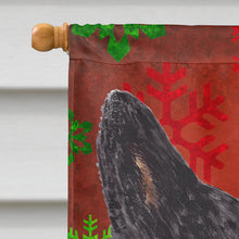 Load image into Gallery viewer, Australian Cattle Dog Red Green Snowflakes Holiday Christmas Flag  House Size