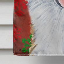 Load image into Gallery viewer, Australian Shepherd Red and Green Snowflakes Holiday Christmas Flag  House Size