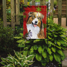 Load image into Gallery viewer, Australian Shepherd Red Green Snowflakes Christmas Garden Flag – Decorative Outdoor Yard Flag