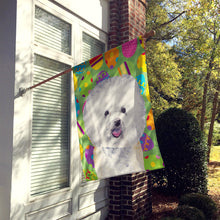 Load image into Gallery viewer, Bichon Frise Easter Eggtravaganza Flag Canvas House Size