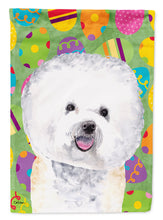 Load image into Gallery viewer, Bichon Frise Easter Eggtravaganza Flag Canvas House Size