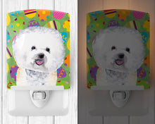 Load image into Gallery viewer, Bichon Frise Easter Eggtravaganza Ceramic Night Light SC9442CNL